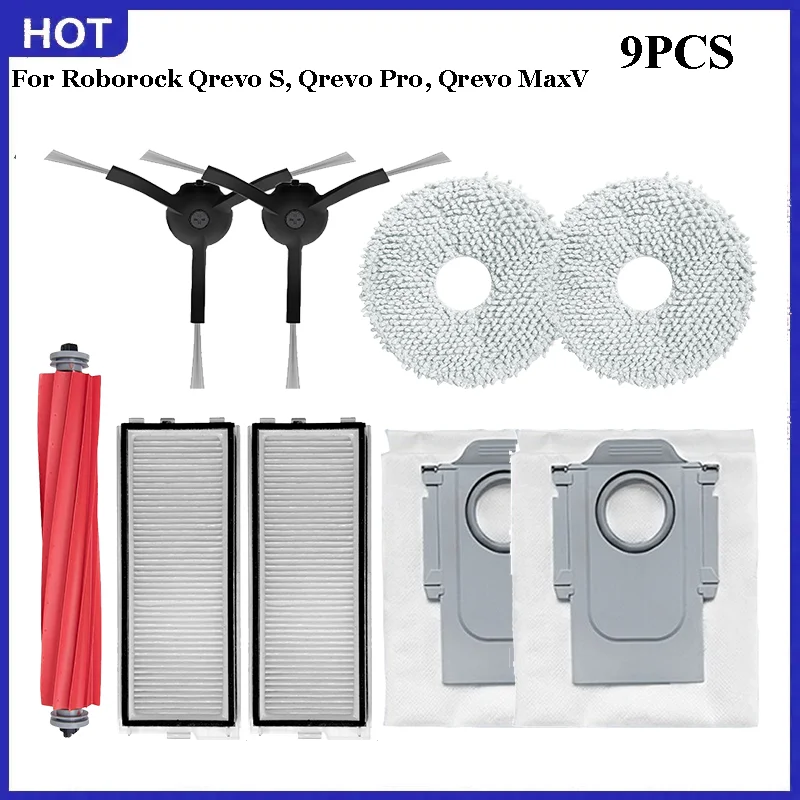 

Комплект запчастей для роботов-пылесосов Roborock Qrevo S, Qrevo Pro, Qrevo MaxV