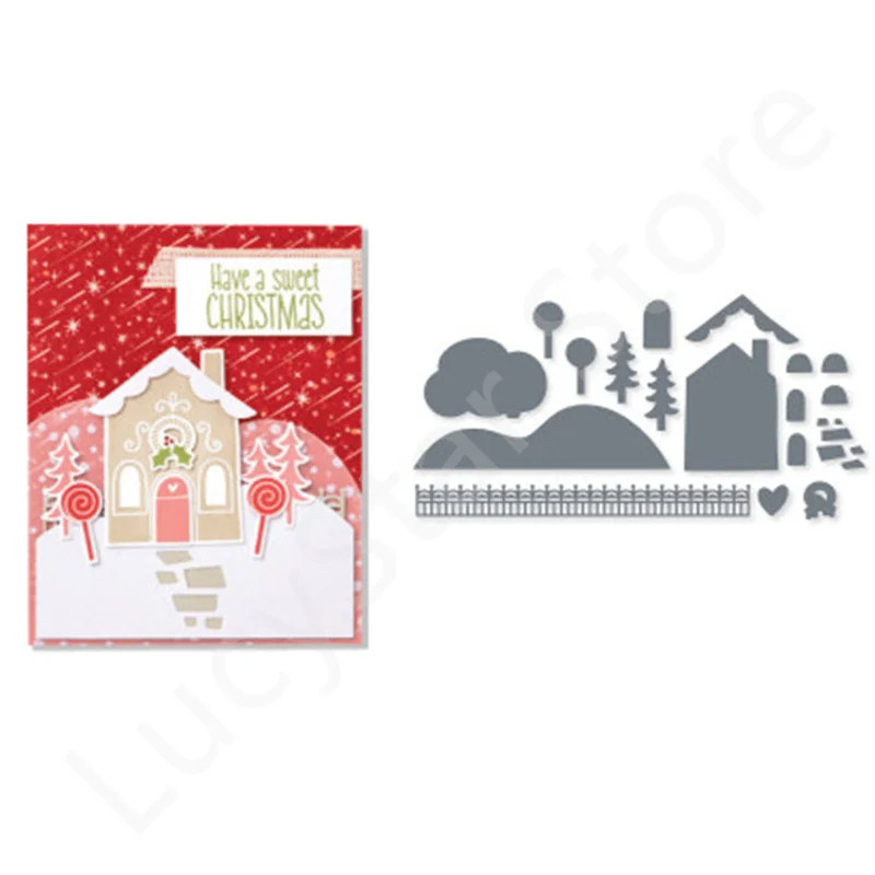 

SWEET GINGERBREAD Stamps and Metal Cutting Dies New 2022 For DIY Scrapbooking Paper Card Album Craft Handmade Stencils Christmas