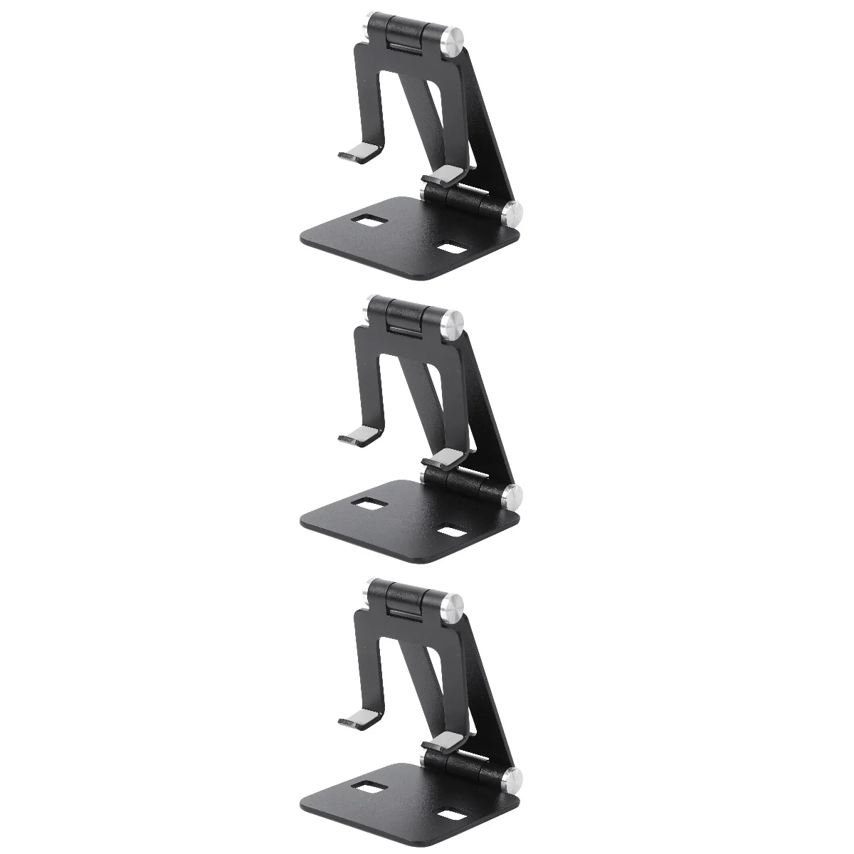 

3pcs Folding Tablet Stand Stand Adjustable Stand Holders for Desk (Black)