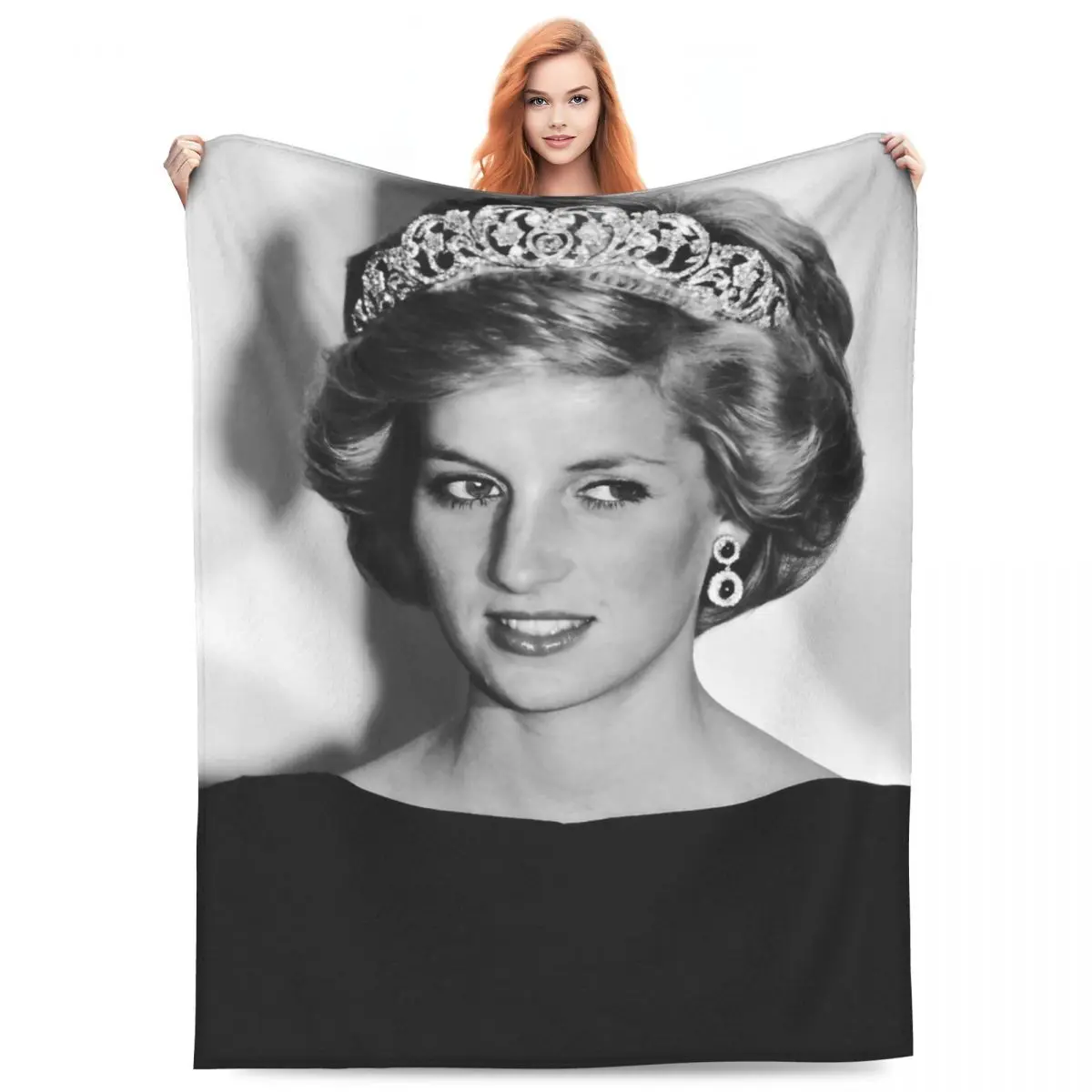 Мягкое теплое одеяло Diana принцессы Уэльса для пикника новинка на осень