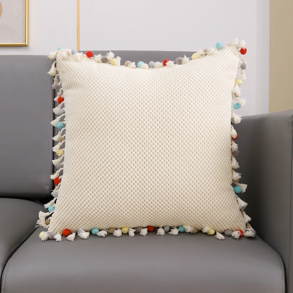 Наволочка с помпоном 45x45 см 30x0 высококачественные толстые наволочки для подушек