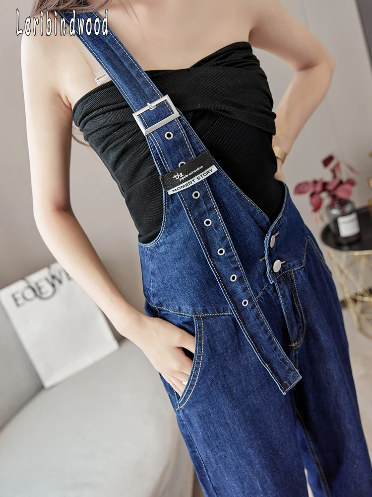 

2023 Summer New Denim Suspenders Women's Loose Version Unilateral Oblique Shoulder Niche Design Korean Version Fashion Trend