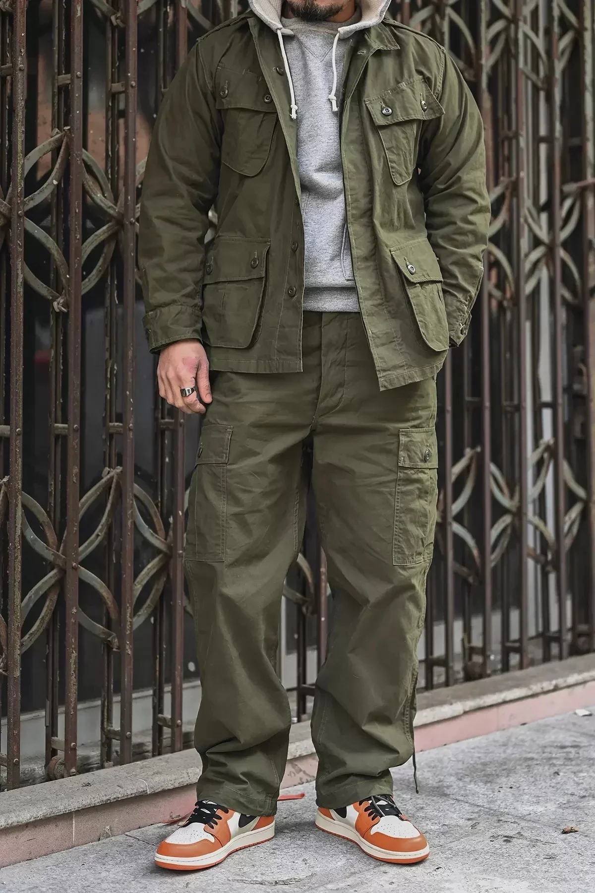 Мужская куртка с длинными рукавами и узором TCU Jungle Fatigue не в наличии Army 1963