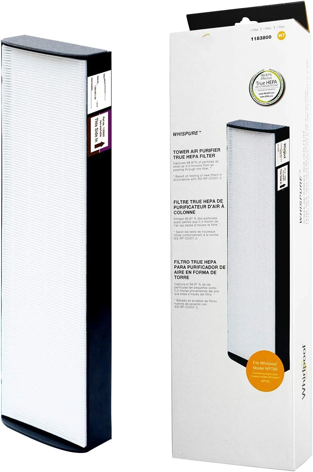 

- Genuine True HEPA Filter Replacement - Fit for Air Purifier Portable WPT80 - Large