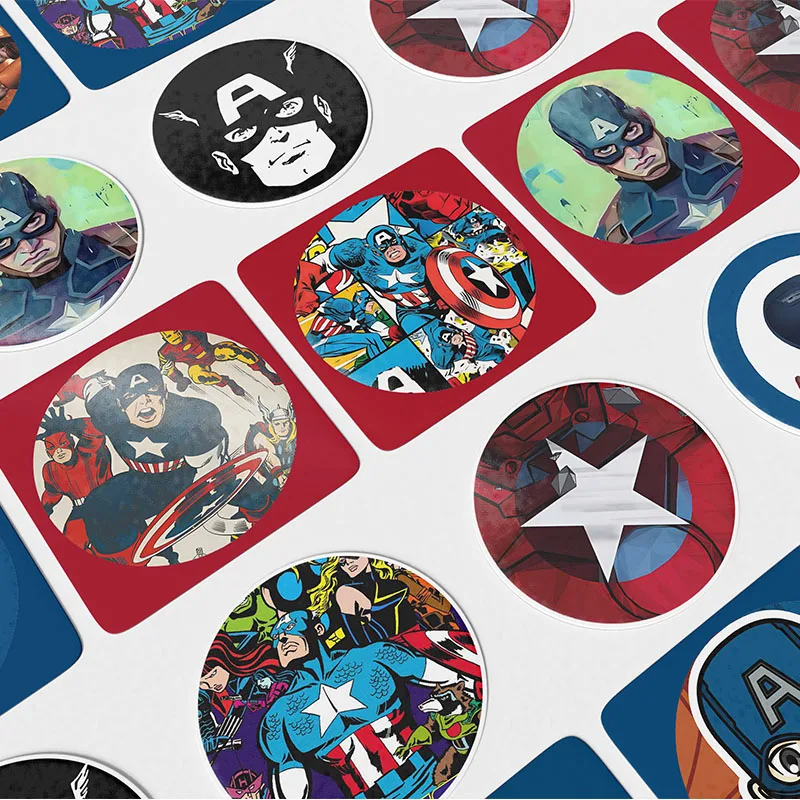 

Disney Captain America Graffiti Decor Stickers Motorcycle Helmet Car Laptop DIY Kid Sticker Toy Gift Birthday Party Decor Supply