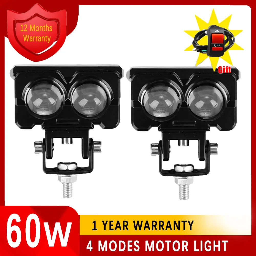 NORGOS Светодиодные противотуманные фары для мотоцикла Honda Yamaha Suzuki Bajaj Hero Italika Jawa BMW Motorrad Hyosung Motors Piaggio