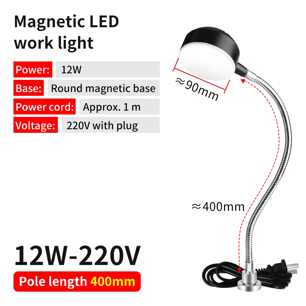 

LUXIANZI Промышленный светодиодный светильник для станков 12 Вт