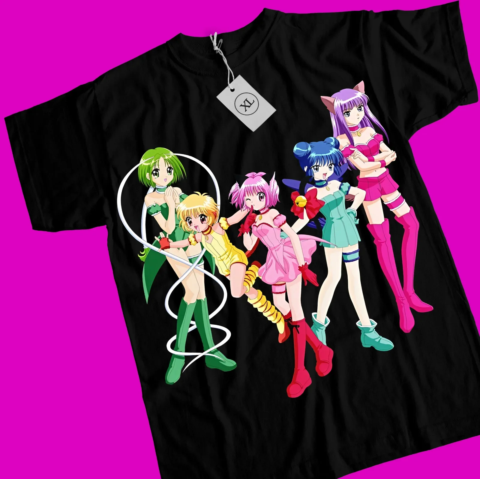 Токио Mew Ichigo Momomiya волшебная девушка аниме футболка унисекс Харадзюку