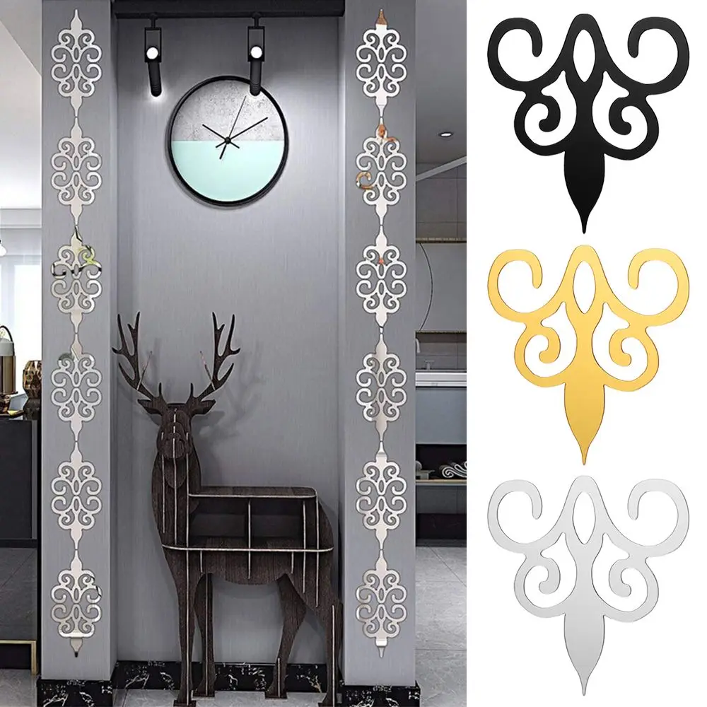 

10PCS Concise 3D Home Decor Removable Mirror Wall Sticker TV Background Mural Decal Wallpaper