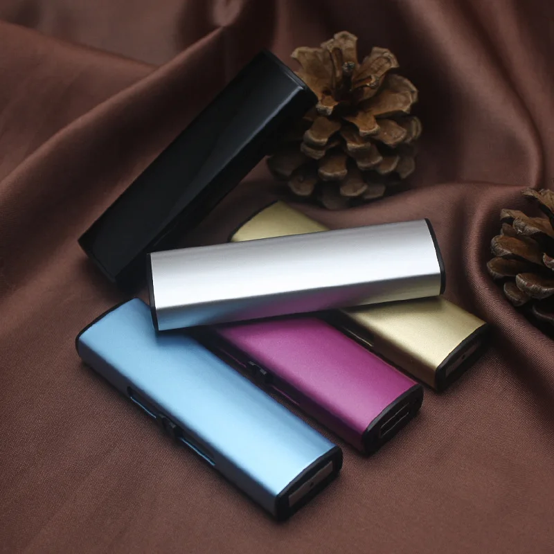 New Aluminum Alloy Windproof Portable Double-sided Cigarette Lighter, Flameless USB Rechargeable Lighter, Men's Gift