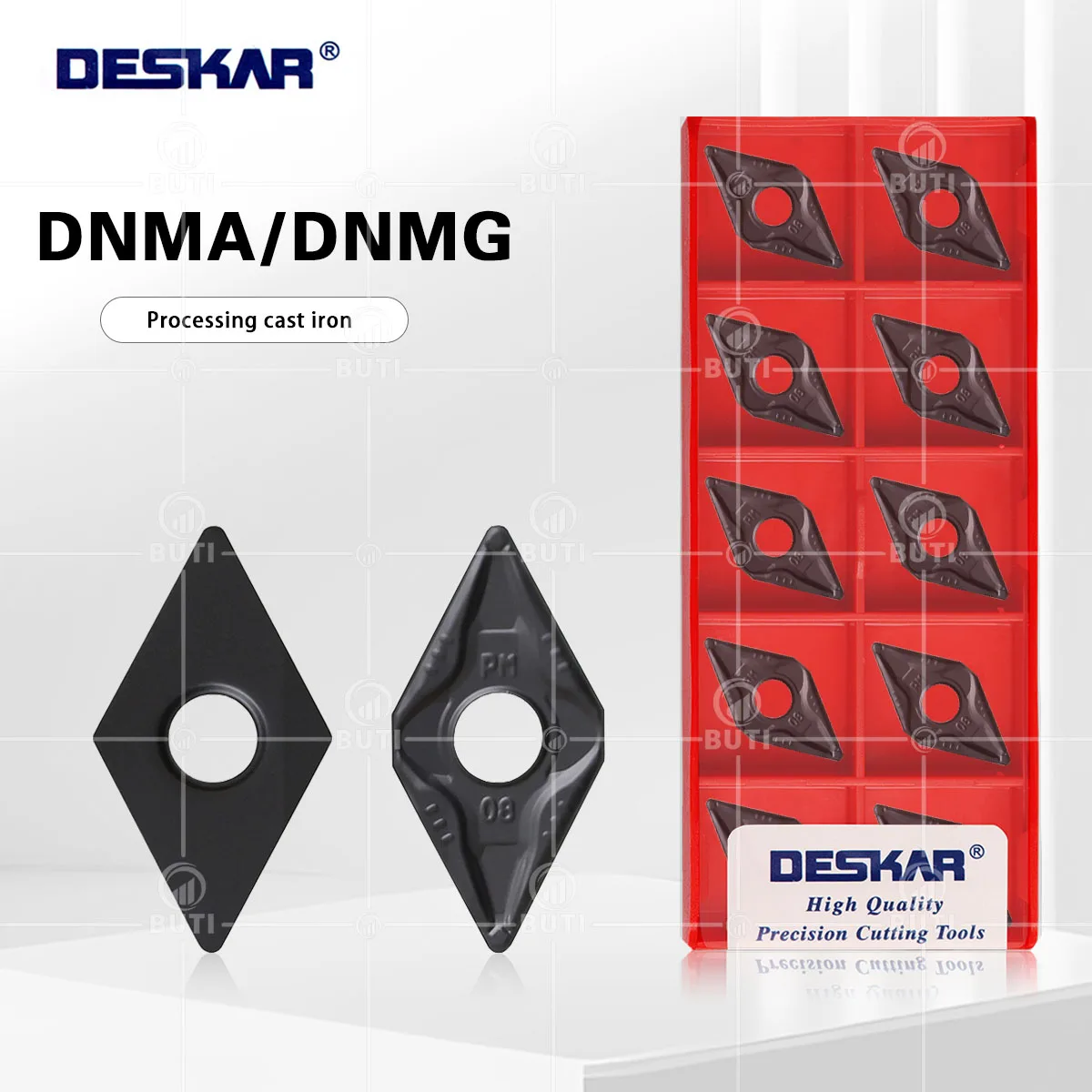 Фото DESKAR 100% оригинальные режущие инструменты DNMA 150408   LF3018 ДНМГ 150608 -PM LF9118 Токарный станок с ЧПУ, твердосплавная вставка, материал токарного лезвия по металлу №1