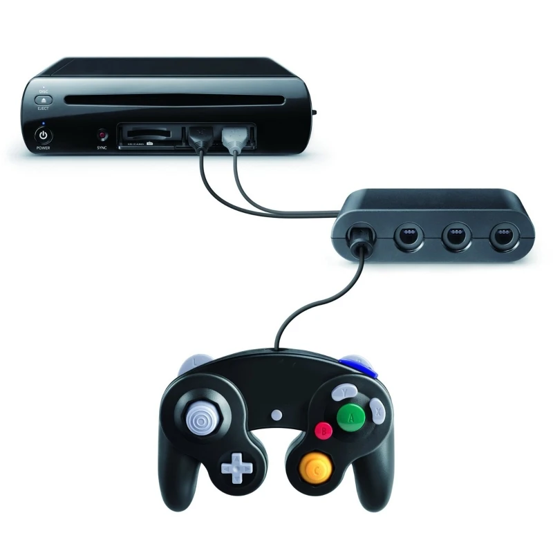 Конвертер с 4 портами для контроллера GameCube GC 3 в 1 USB-адаптер Plug & Play без задержек