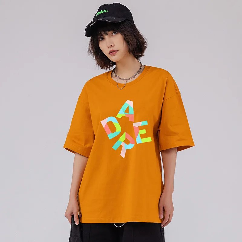 

Футболка с коротким рукавом ADER ERROR, летняя брендовая Футболка с принтом для пары, желтые футболки, топы, женская одежда