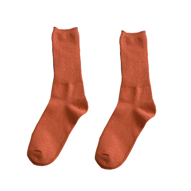 5 Pair Autumn new women's Harajuku retro colorful high quality fashion cotton color casual socks