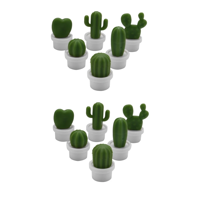 

24 Pcs Cute Cactus Refrigerator Magnets,Decorative Fridge Magnet Locker Magnet,Dry Erase Board Magnet
