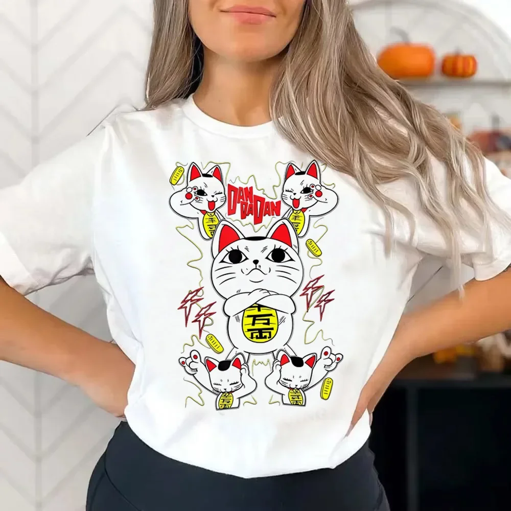 Женская футболка Seiko Ayase Dandadan аниме с коротким рукавом героями мультфильмов Harajuku