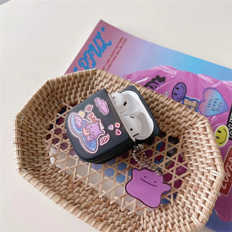 

Cartoon Purple Monster Apple AirPods 1 2 3 Pro Case Cover IPhone Bluetooth Earbuds Accessories Airpod Case Air Pods Case