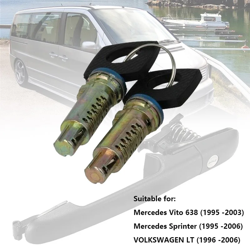 

CAR DOOR LOCK BARRELS WITH 2 Lock Cylinders 2 Keys FOR MERCEDES BENZ VITO W638 Mercedes Sprinter VOLKSWAGEN LT 6707600205
