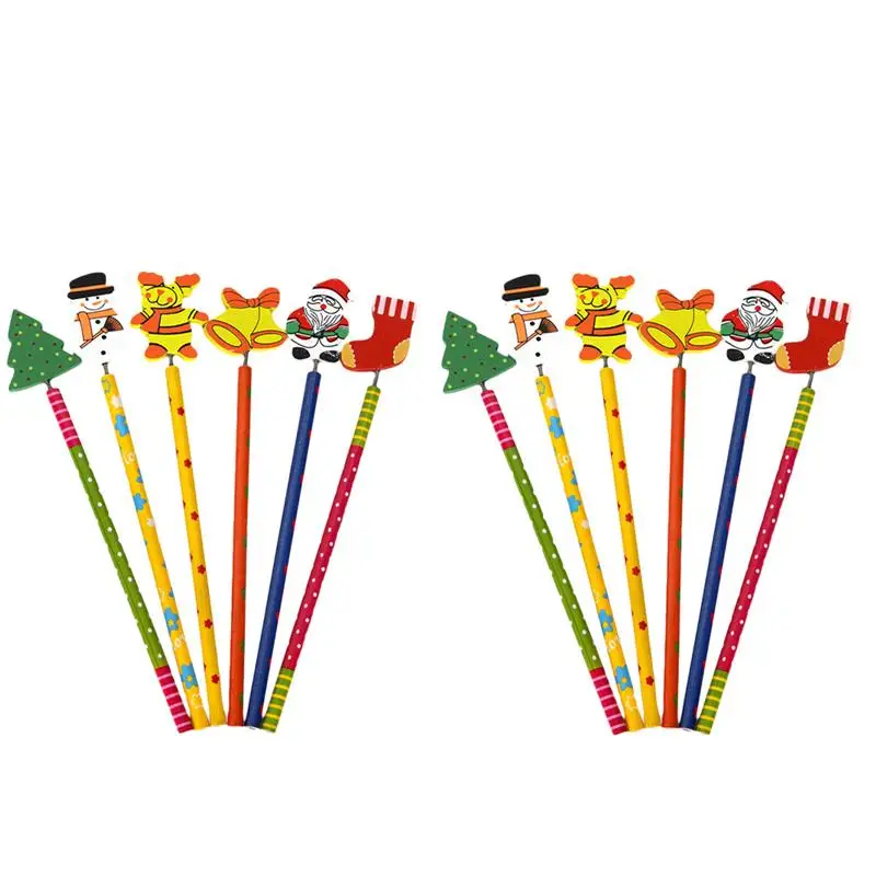 

24pcs Wooden Pencil Creative Pencils Wooden Cartoon Design Pencils Students School Writing Stationery (Random Color)