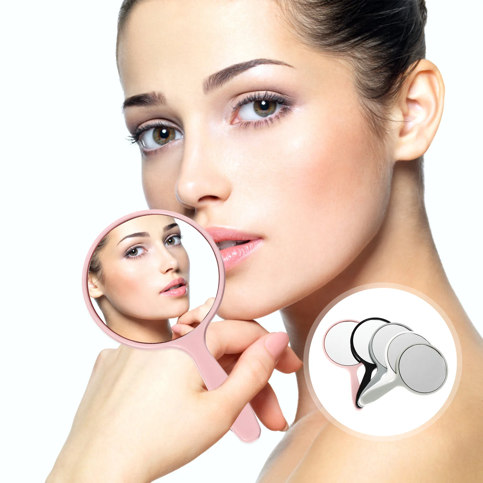 

5Pcs Handheld Makeup Mirror Portable Mirrors Mirror