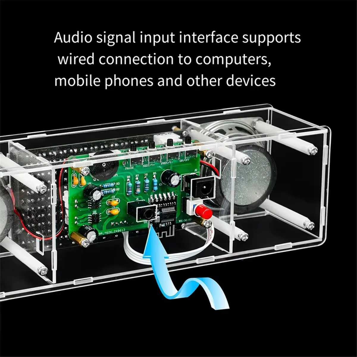 Набор для сборки Bluetooth-колонки T35C DIY: электронный LED-дисплей спектра музыки, двухканальный, для отработки пайки, динамик 3 Вт, усилитель 8002 (art.: 3920dbde8bfd1) - 3920dbde8bfd1