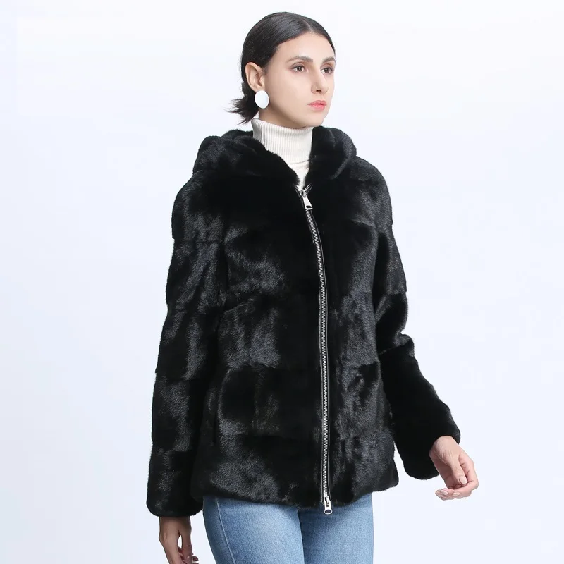 

Куртки из натуральной норки импортное пальто из натуральной норки женские пальто из натуральной норки с капюшоном зимняя Толстая теплая ку...