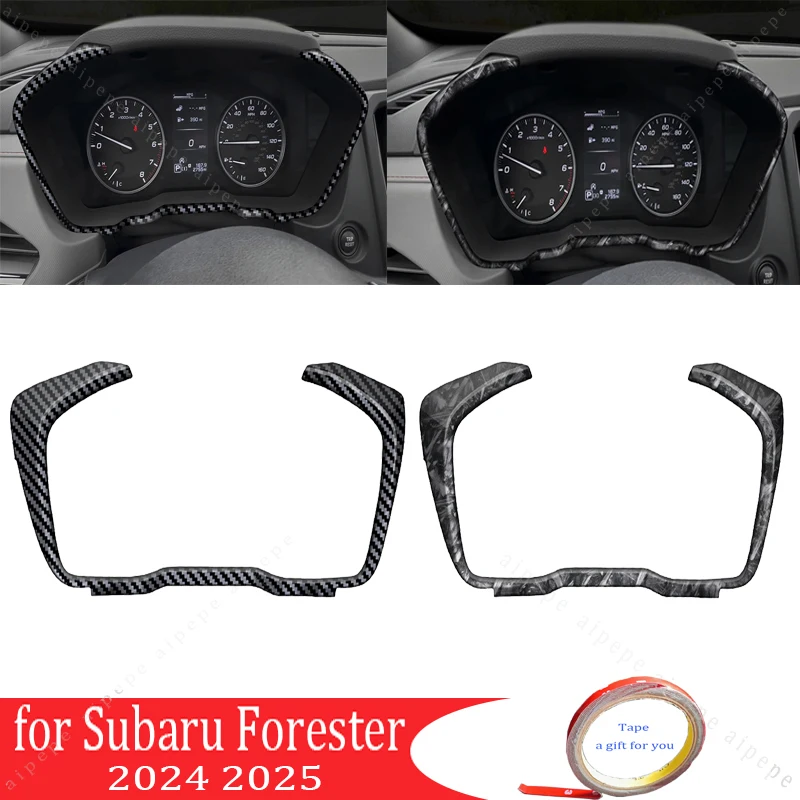 Для Subaru Forester 2024 2025 углеродное волокно приборная панель рамка накладка наклейка