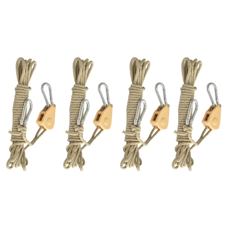 

Adjustable Growth Lights, 110 lbs Ratchet Rope Hanger, Ratchet Rope Hanger, Ratchet Rope for Plant Lights Indoor Plant NEW