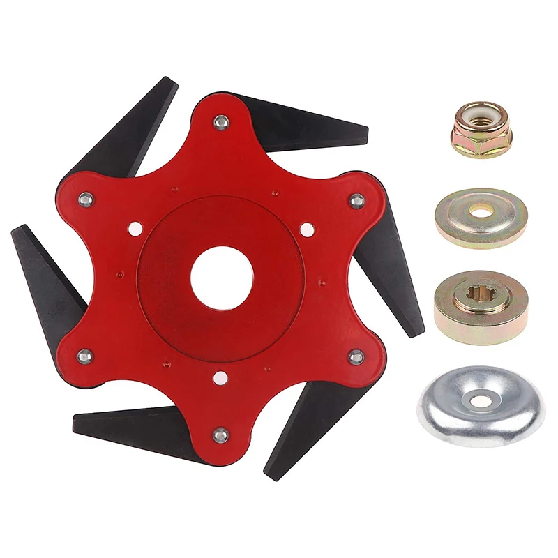 

6-Tooth Trimmer Head Universal Trimmer Head 65Mn Steel Grass Razor Blade Tool With Group Working Head Accessories