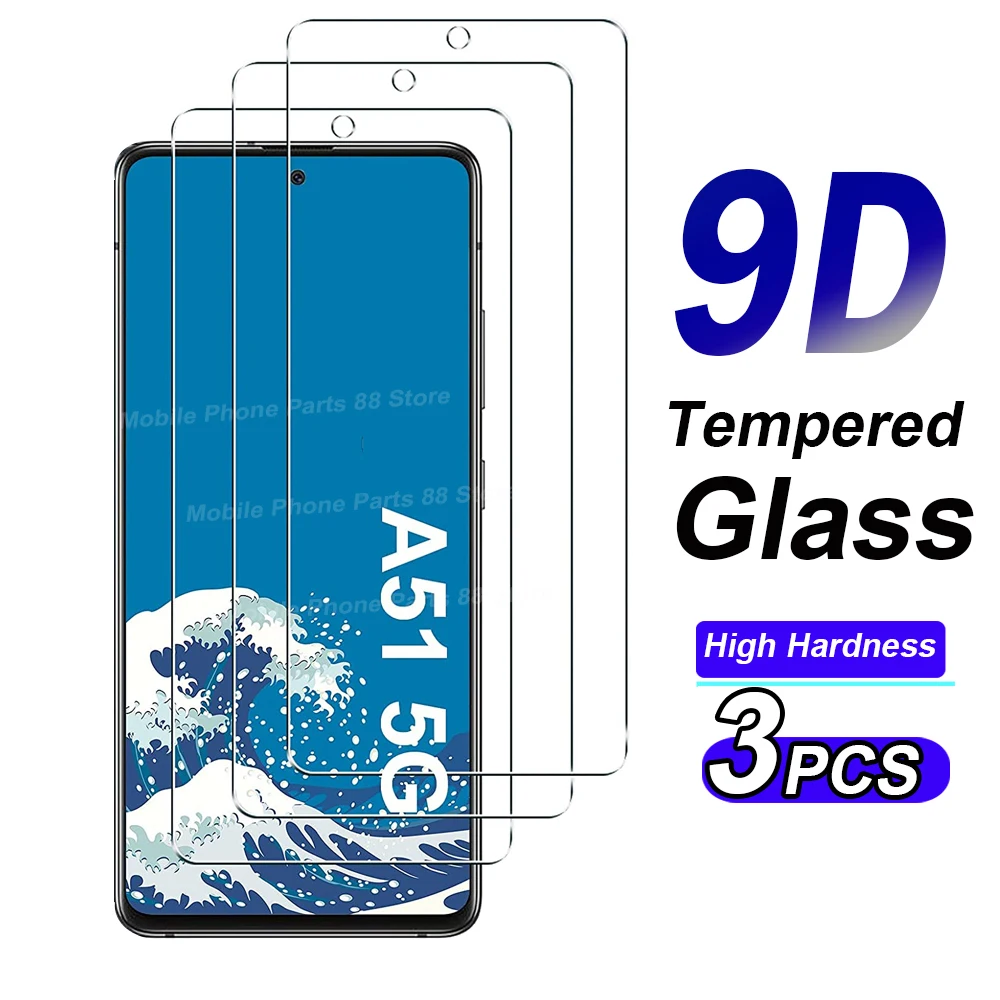 

3pcs On A 51 Tempered Glass For Samsung Galaxy A51 M51 Screen Protector For Galaxy A5 1 A515F M 5 1 M515F Protective Film