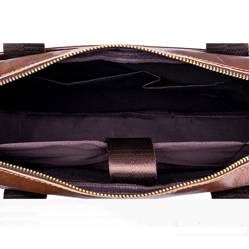 Genuine Leather Men's Briefcase Business Computer Bag Saco Dos Homens Fashion Messenger Shoulder Bag Postman Male Handbags