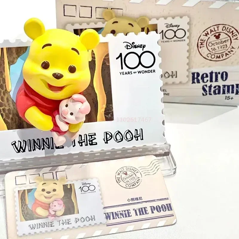 Фигурка со штампом в стиле ретро Disney на 100 юбилей Микки Маус Стич пух наклейка