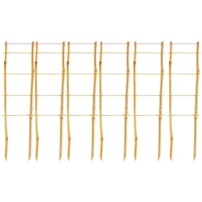 

Bamboo Trellis 6 Pieces Nature Trellis Garden Support Trellis For Climbing Flowers Vine Ivy Vegetable Stem Monstera Arbor