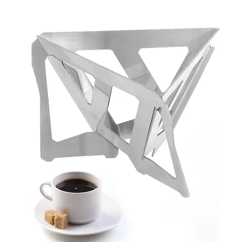 

Держатель капельницы для кофе на открытом воздухе, портативная капельница из нержавеющей стали для эспрессо, капельница для кемпинга, фильтры для чая, подставка капельница, посуда для кофе