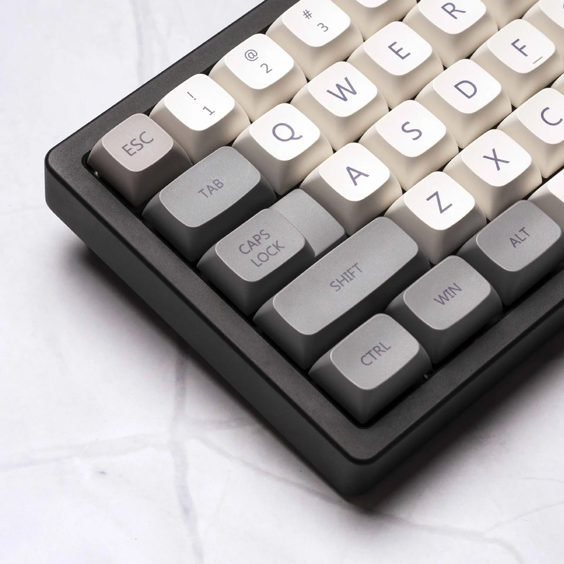 

Колпачки для клавиш 120 клавиш PBT, колпачки для клавиатуры XDA с профилем, минималистичные Белые Серые английские колпачки для клавиатуры MX Switch, сублимационная печать