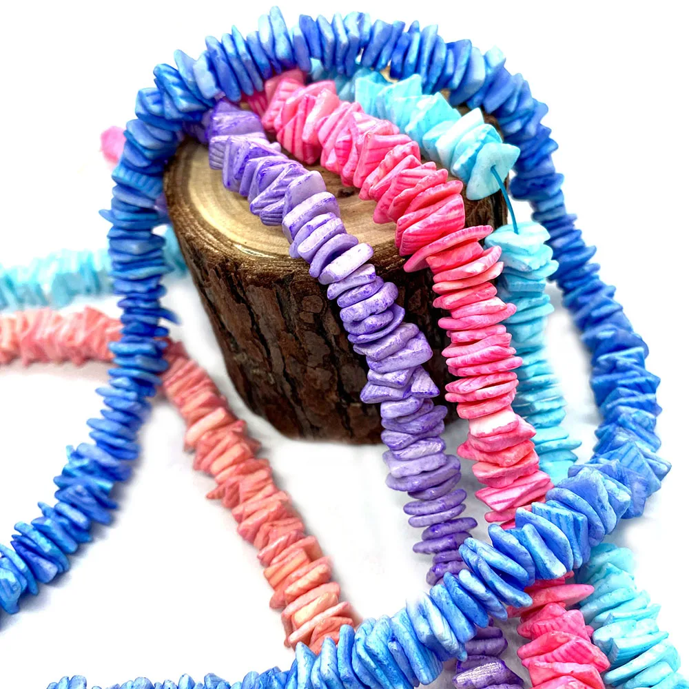 

Natural Freshwater Shell Small Beads Making Jewelry Accessories DIY Bracelets Necklace Earrings Dyed Shell Spacer Loose Beads