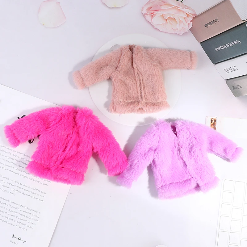 

29CM Doll Clothes Soft Plush Fur Coat Jacket Wedding Dress Winter Warm Clothes