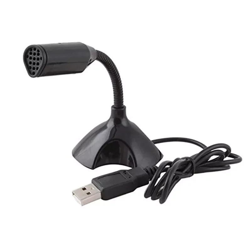 

USB Laptop Microphone Mini Studio Speech Microphone Stand Mic With Holder for Multimedia Desktop PC