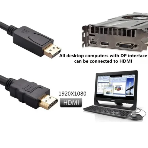 BGGQGG DisplayPort-HDMI кабель 1.8 м