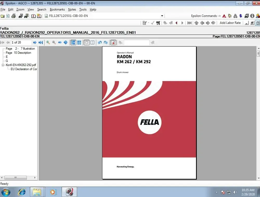 Каталог запчастей Fella AGCO и руководства по обслуживанию мастерской [2022]