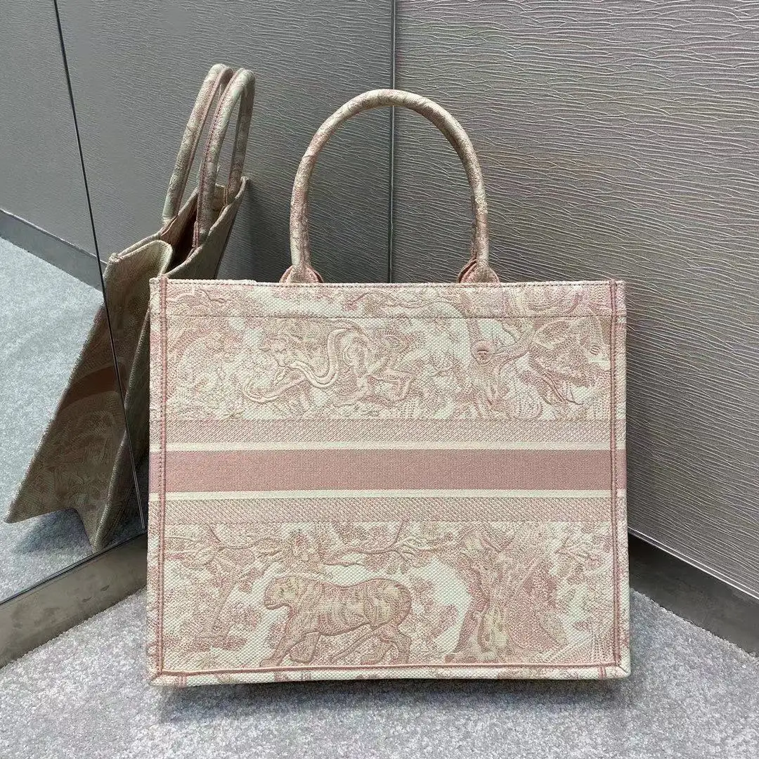 

Embroidery Book Tote Bags 2021 for Women top designer luxury handbags New Fashion large capacity shopping bags