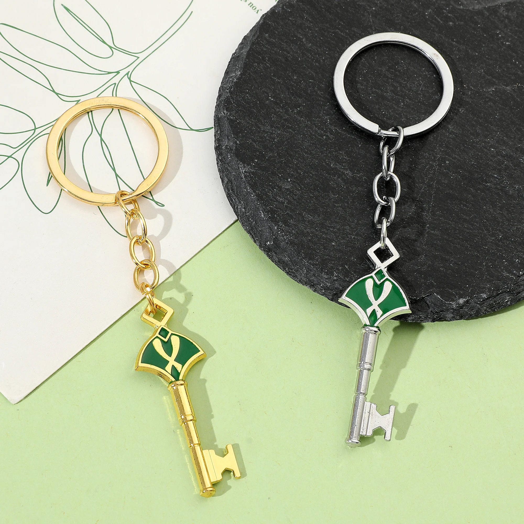 Аниме игра Genshin ударопрочный брелок комната Ключ Эмаль фотоэлемент для рюкзака