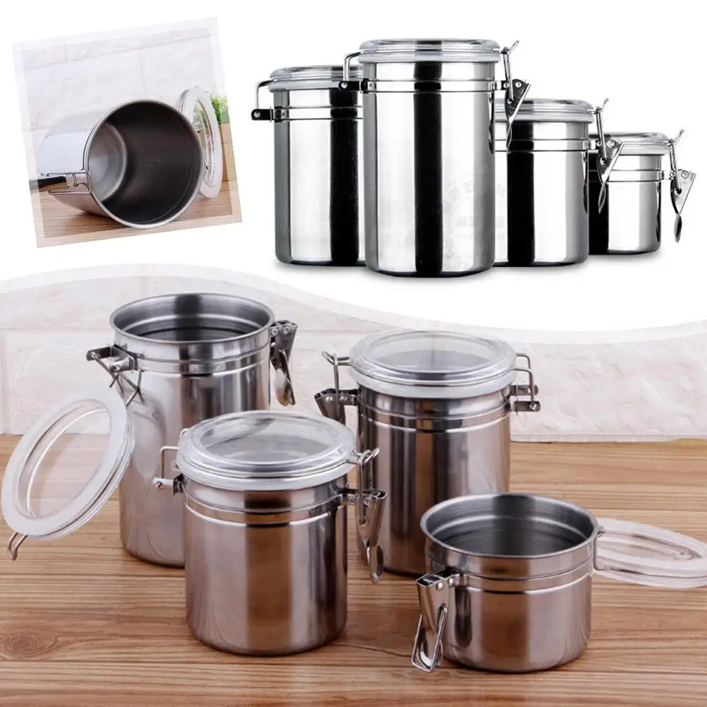 1 шт. Герметичные банки из нержавеющей стали банка для хранения кофе молока чая