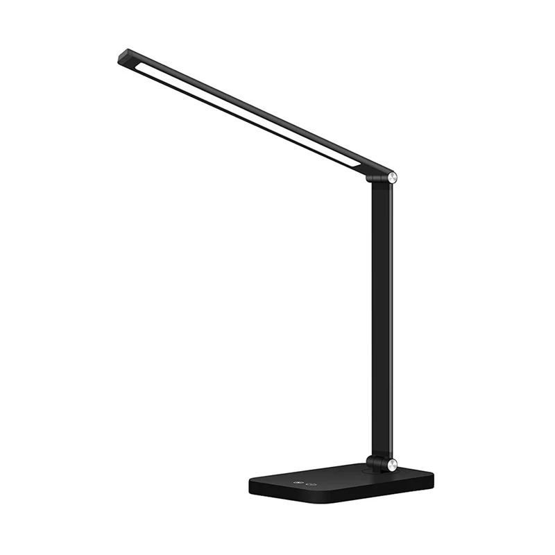 

Desk Lamp, LED Desk Lamp With Wireless Charger, USB Charging Port, 5 Color Modes, Eye-Caring Desk Light , For Home