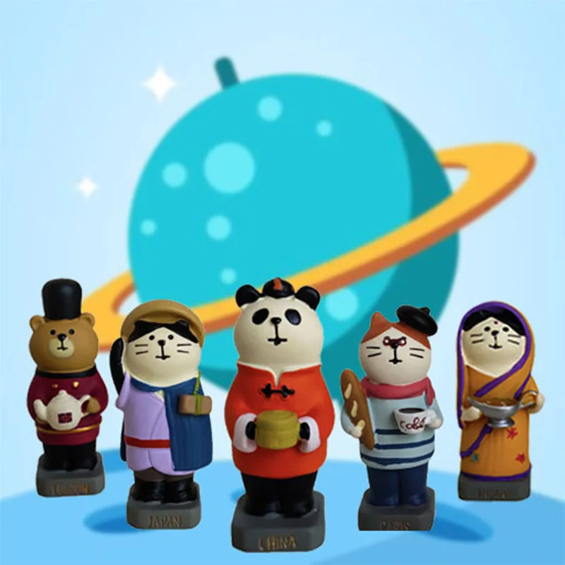 Миниатюрные японские фигурки из каучука для путешествий по всему миру