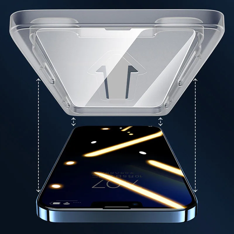 

Установка одним нажатием Защита экрана для iPhone 13 12 11 Pro Max закаленное стекло на iPhone XS MAX XR защитная пленка