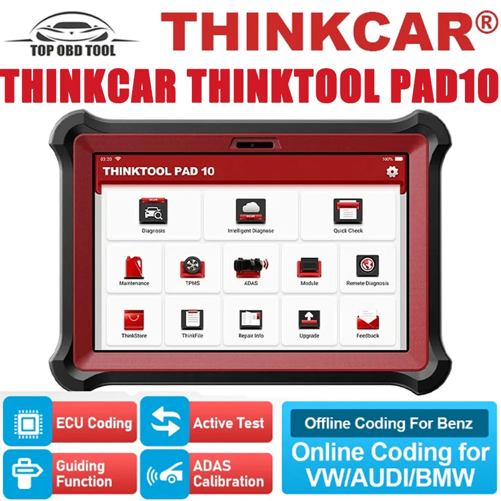 

2023 г., THINKCAR PAD 10 OBD2, инструмент программирования автомобильных ключей 34 +, сброс, сервис OBD 2, автомобильный диагностический инструмент PK X431 PAD V VII