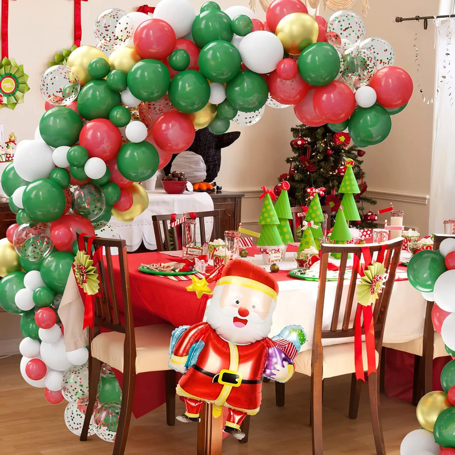 

Christmas Foil Balloons Santa Snowman Elk Xmas Tree Gift Box Style Inflated Balloon for Christmas 2023 New Year Party Decoration