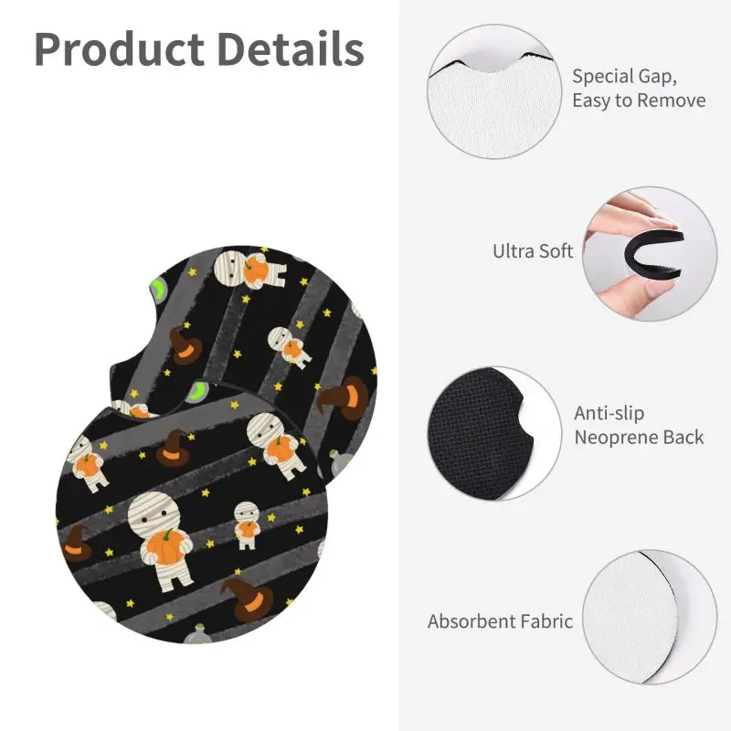 Подставки для автомобиля на Хэллоуин-tema нескользящий коврик подставка чашки