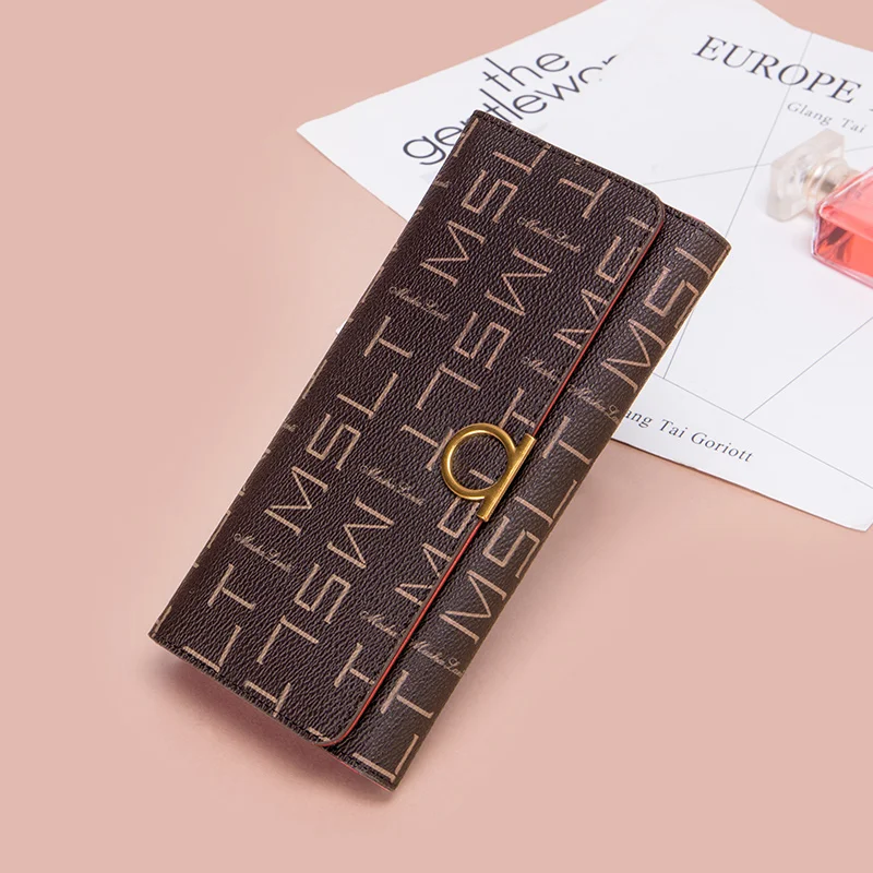 MashaLanti Fashion Leather Women Wallet Long Purse Card Holder Designer Brand Female Purse Clutch Bags